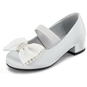 Coutgo Girls' Satin Mary Jane Dress Shoes